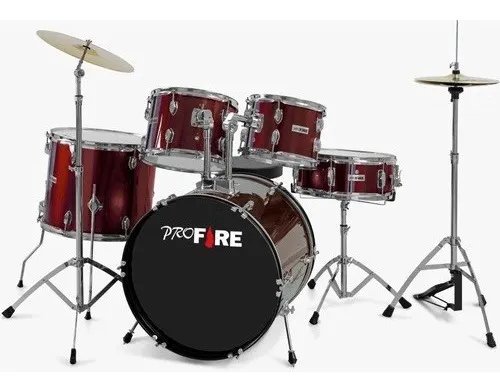 comprar Bateria Spanking Pro Fire Bb22 Cx14 Ferragens Cromadas Cor Vinho