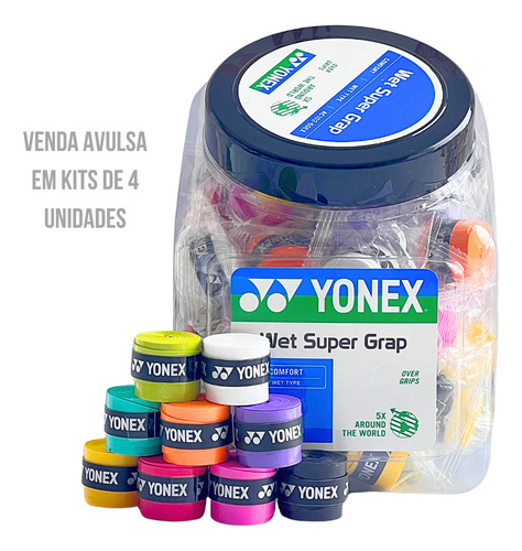 4 Wet Super Grap Overgrip Comfort Tacky Feel Wet Type Yonex Cor Combo 2