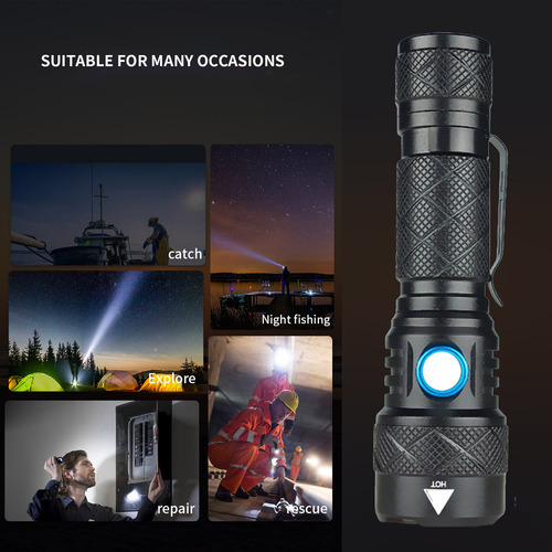 Linterna Z New Strong Light Con Carga Usb, Largo Alcance 756