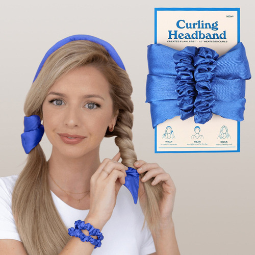 Diadema Rizada Sin Calor Rollo De Pelo De Cinta Sin Rizadore