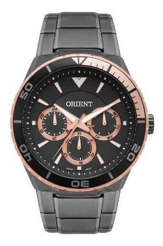 Relógio Orient Masculino Mtssm008 G1gx Preto Rose Gold