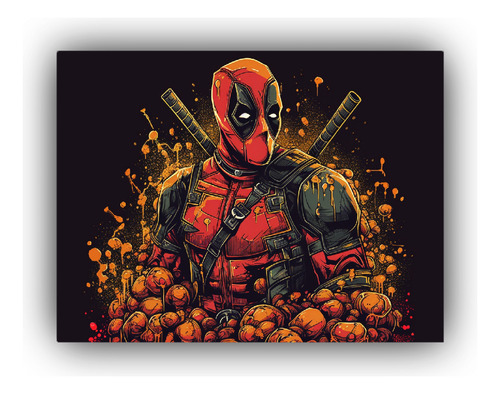 Canva Alta Calidad Dead Pool Alta Resolucion 65x50cm