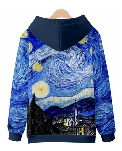 Sudadera Van Gogh Cielo Estrellado Pintura Al Óleo Cool 3d