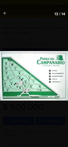 Imagen 2 de 7 de Vendo Parcela Jardín De Paz Parque Del Campanario