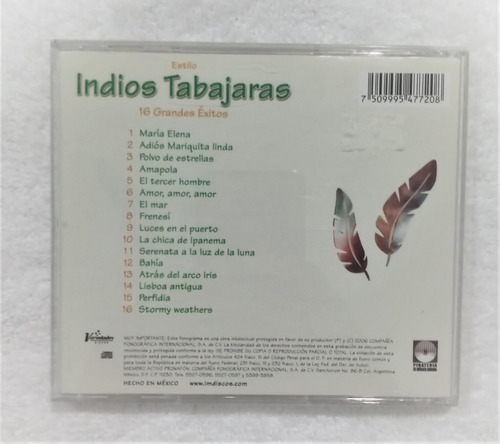 Los Indios Tabajaras Cd 16 Grandes Exitos (Usado)
