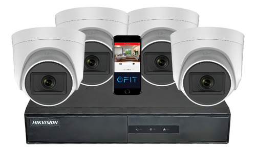 Camara Seguridad Kit Hikvision Dvr 7204 Full 1080 + 4 Domos