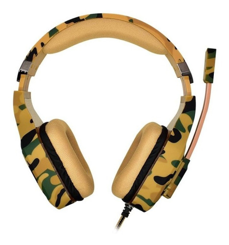 Auricular Gamer Para Ps4 Camuflado Con Luz Led Y Microfono