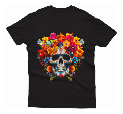 Polera Calavera Flores 270923