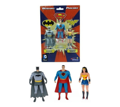 Set 3 Figuras 8 Cm. Batman, Superman Y Mujer Marav