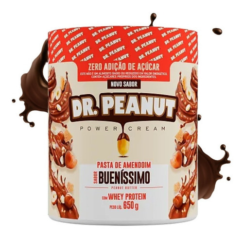 Pasta De Amendoim Dr Peanut 650gr +energia Sabor Buenissima