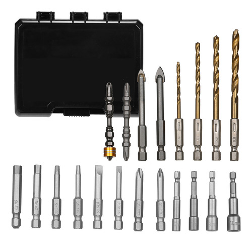 Kit De Brocas Impact, Juego De 20 Brocas Para Destornillador