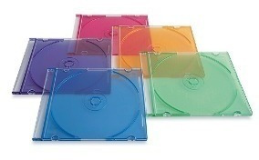 Imagen 2 de 4 de Cajas Acrilica Mini Cd Slim Tray Color X 100u Colores Surtds