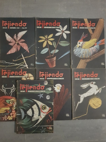 Imagen 2 de 10 de Lote De 10 Antiguas Revistas De Tejido Y Moldes. 51587.