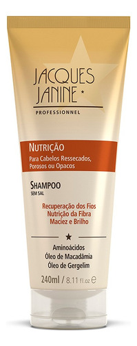 Shampoo Nutrição 240ml - Jacques Janine