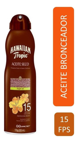 Protector Solar Spf 15 Aceite Seco Hawaiian Tropic 229ml
