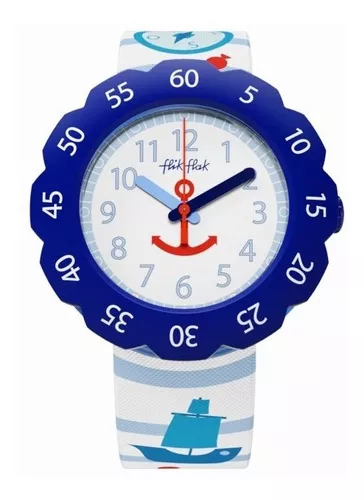 Reloj Infantil Para Niño Q & Q Análogo Peces Vs49j007Y