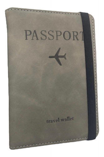 Porta Pasaporte De Cuero Viaje Tarjetero Billetera 