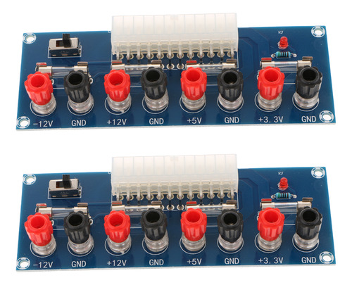 2x Benchtop Adaptador Alimentación De Ordenador 24 Pins