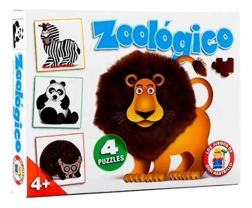 Zoologico Puzzle X 4 Don Rastrillo Infantil Didactico 