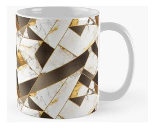 Taza Mármol Blanco Y Fondo Dorado. Textura De Mármol. Patrón