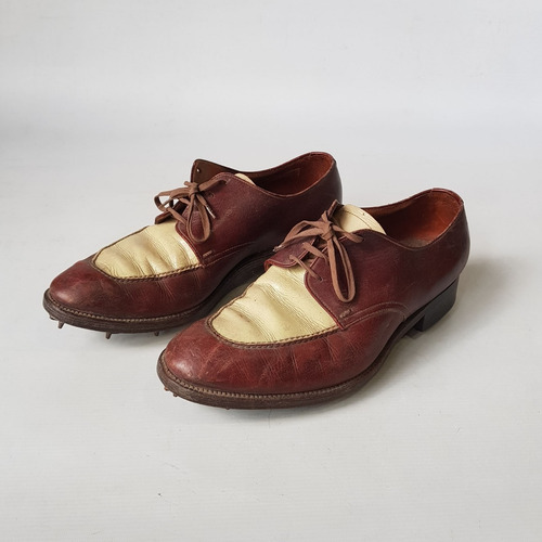 Imagen 2 de 10 de Antiguo Par Zapatos De Golf 1940 New Boston 7o 2199