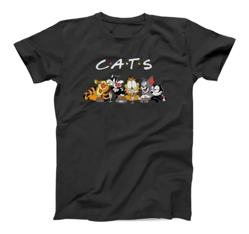 Camiseta Cats Gatos Amigos Friends Garfield Tom Animemotion