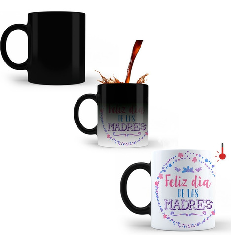 Taza Mágica Térmica Dia De Las Madres Personalizable 11 Oz