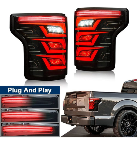 Luz Trasera Led Para Ford Pickup Drl Freno Secuencial