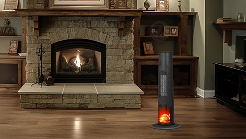 Calefactor Calentador De Torre Ceramica Vios Home Efecto Chimenea Control Remoto Torre
