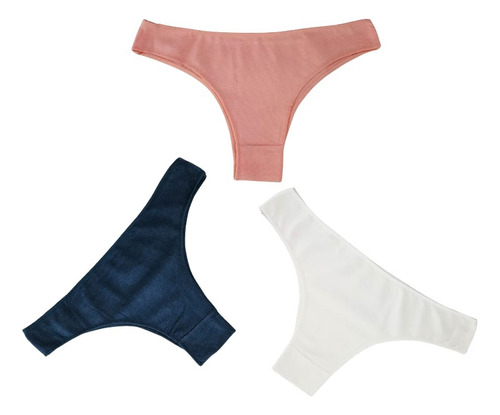 Panties Algodón Para Mujer Bragas Calzón Pantys Sexy 3 Pack