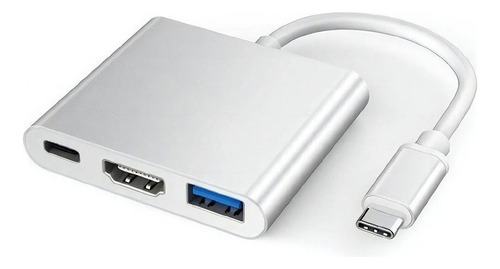 Adaptador de hub USB C A: Usb 3.0/Hdmi/Usb C - PC ou Mac