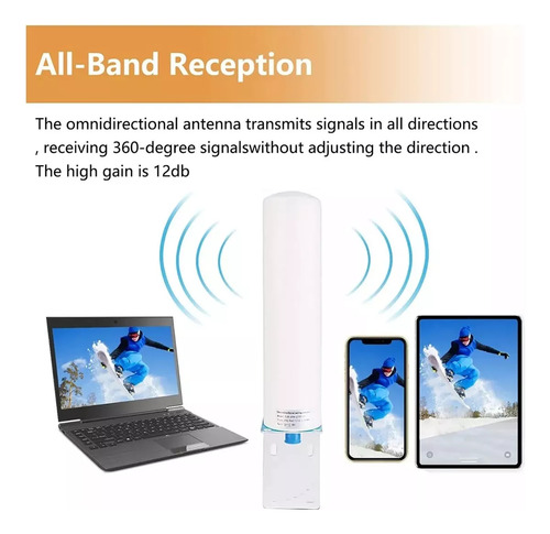 Antena Exterior 4g 3g Modem Para Huawei Zte Conector Sma