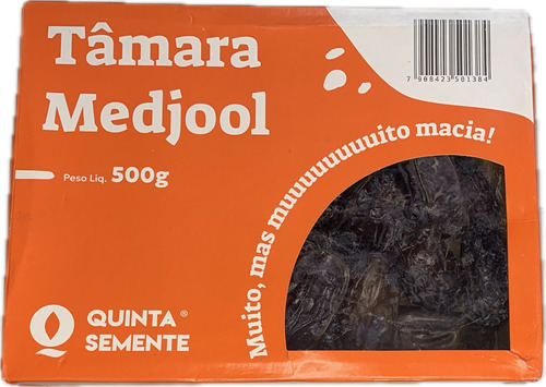 Tâmara Medjool Dates Em Caixa - Jumbo Com Caroço 500g