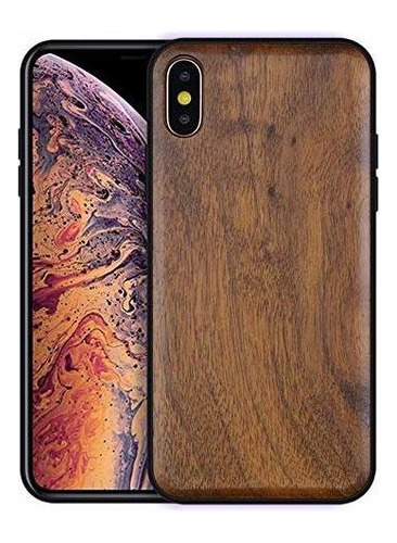 Funda De Madera Boogice Para iPhone X / Xs - Nuez Natural Re