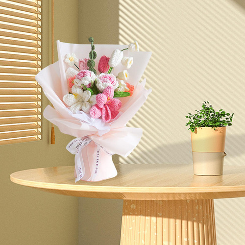 Cbh Flor Artificial Tejida, Regalo Del Día Papel De Regalo