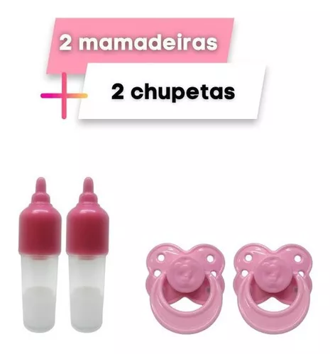 Kit Mamadeira E Chupetas Para Bebe Reborn