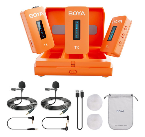 Boya By-xm6-k2o Sistema De Micrófono Lavalier Inalámbrico Du