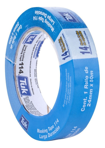 Cinta Masking Tape Tuk Azul 24mm X 50m Larga Duracion