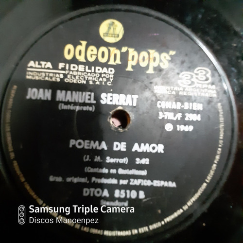 Simple Joan Manuel Serrat Odeon Pops  C12