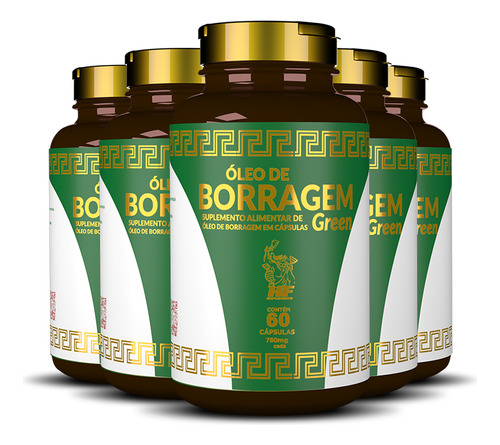 Kit-oleo De Borragem Green Hf Suplements 5x60caps
