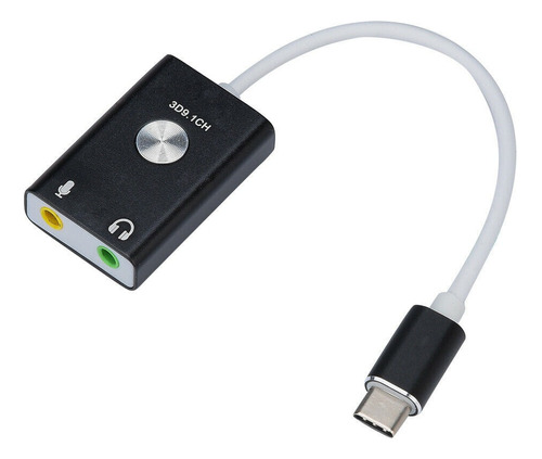 Tarjeta De Sonido Externa Usb-c 9.1 Virtual | Boton 3d + Mic