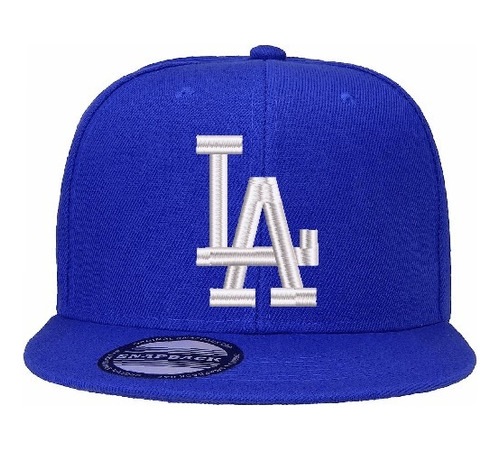 Gorro Snapback Visera Plana Los Angeles Dodgers Mlb Bordado