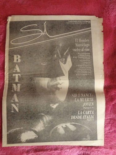 Suplemento Si Clarin - 23 De Junio De 1989 Batman