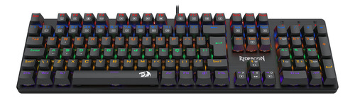 Teclado Redragon Valheim Rainbow Switch Azul K608-r Pt-brown