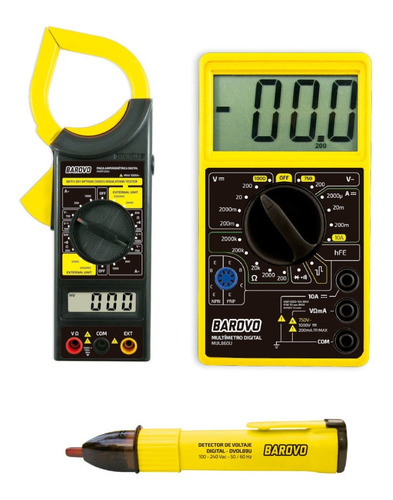 Kit Pinza Amperometrica + Tester Multimetro + Detector