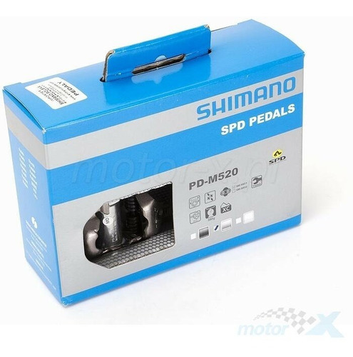 Pedales De Fijación Mtb Shimano Pd-m520 Spd Silver