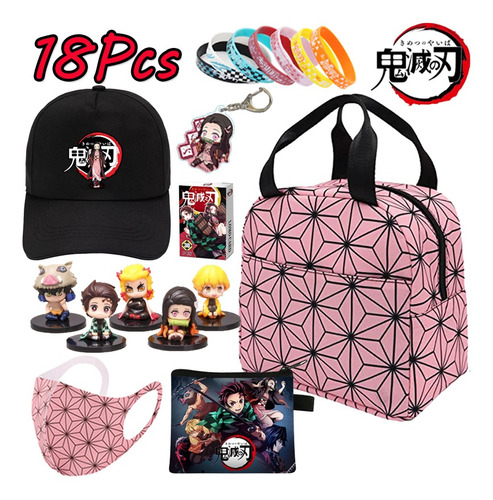 18 Bolsas De Almuerzo Kimetsu No Yaiba+monedera+figura De Ac