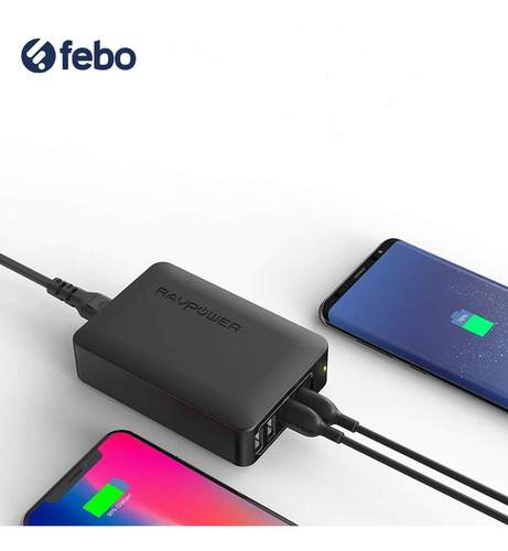 Cargador Ficha Adaptador Ravpower Usb C Macbook Galaxy Y+