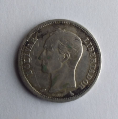 Imagen 4 de 5 de Moneda 1 Bolívar Plata 1960. Colección. Venezuela