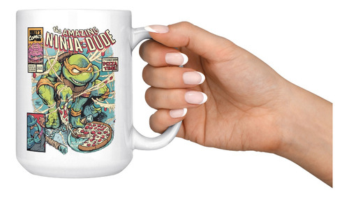 Taza Mug Grande Tortugas Ninjas Miguel Angel